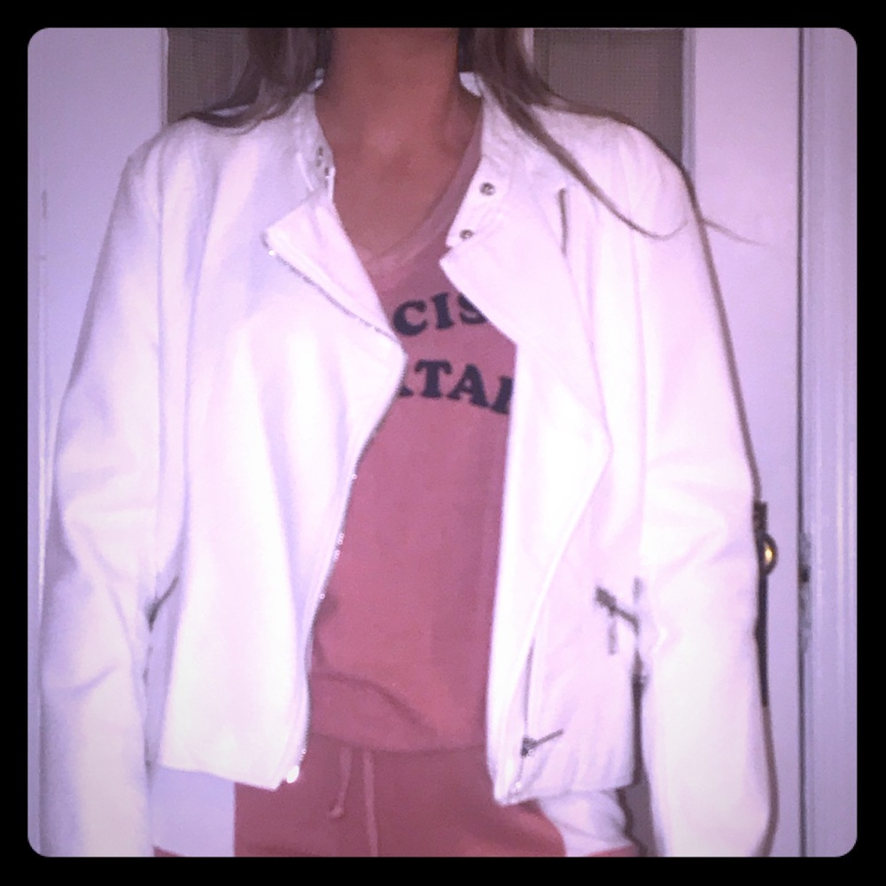 White leather jacket